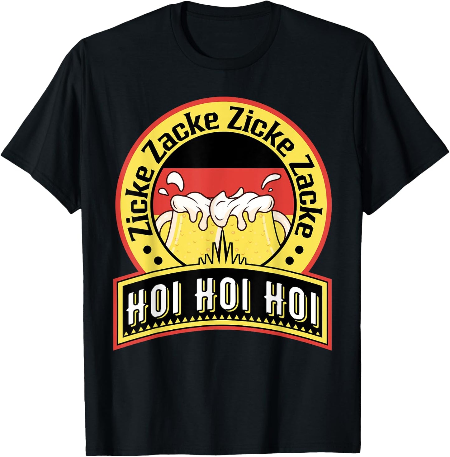 Zicke Zacke Zicke Zacke Hoi hoi hoi - funny Oktoberfest 2023 T-Shirt - T-Shirt | Black