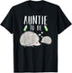 Auntie To Be Hedgehog Baby Shower Cute Woodland Animal T-Shirt - T-Shirt | Black
