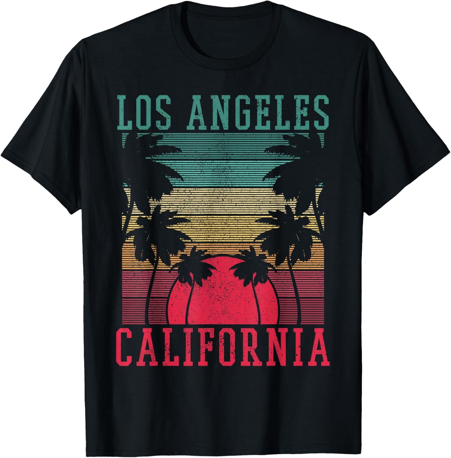 Los Angeles Vintage California USA America Souvenir T-Shirt - T-Shirt | Black