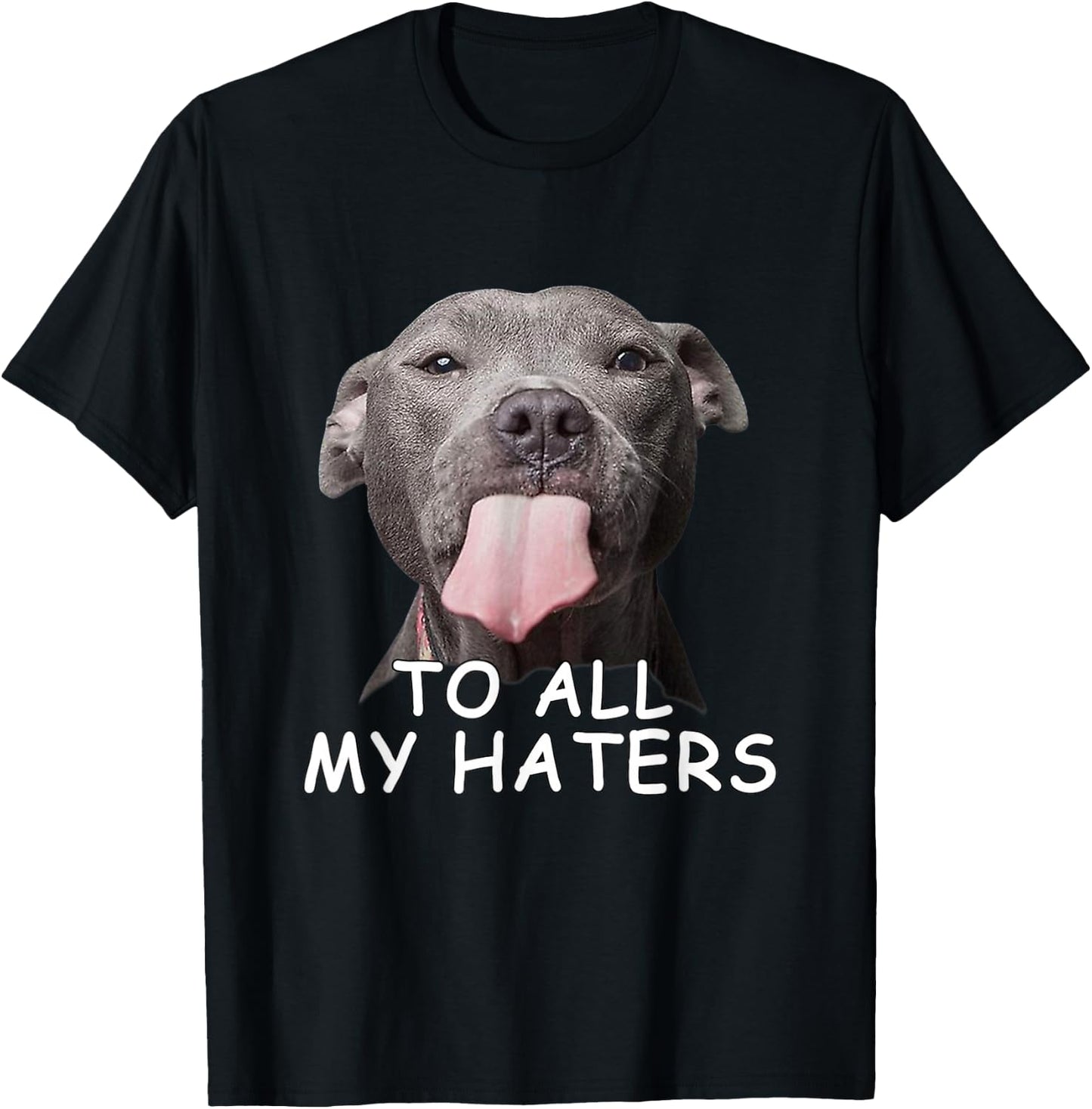 Funny Pitbull to All My Haters T-Shirt - T-Shirt | Black
