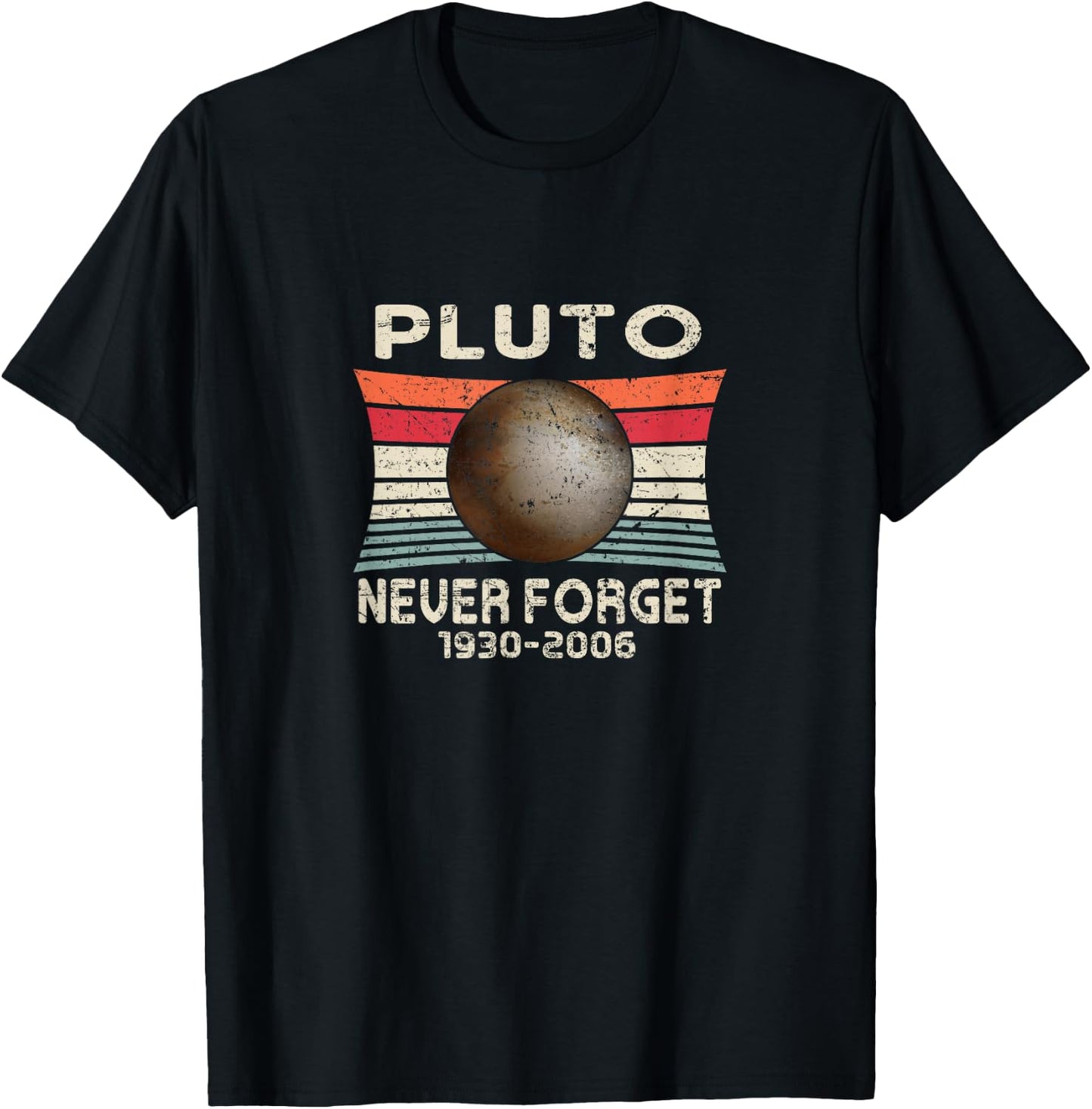 Geek School Chemist Teacher scientific Pluto never forget T-Shirt - T-Shirt | Black