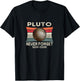 Geek School Chemist Teacher scientific Pluto never forget T-Shirt - T-Shirt | Black