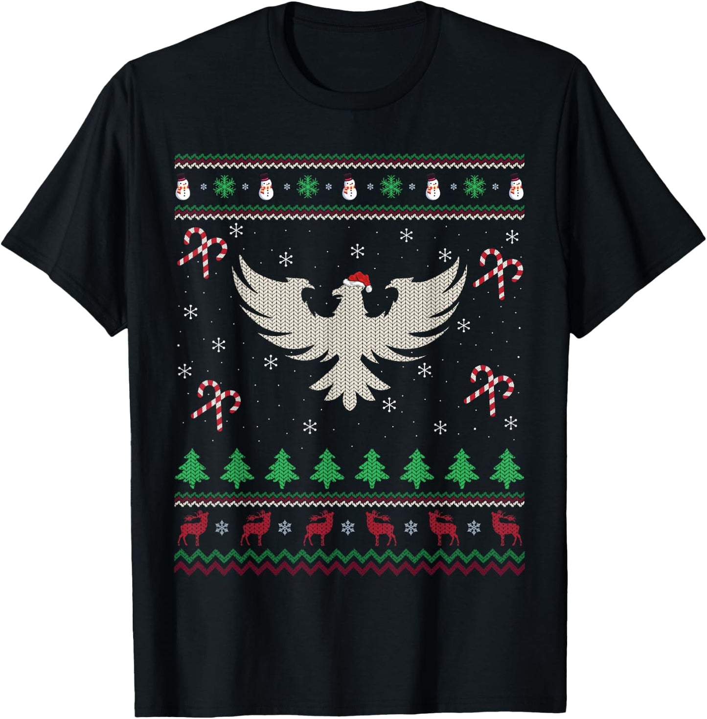 Funny Phoenix Lover Xmas Ugly Phoenix Christmas T-Shirt - T-Shirt | Black