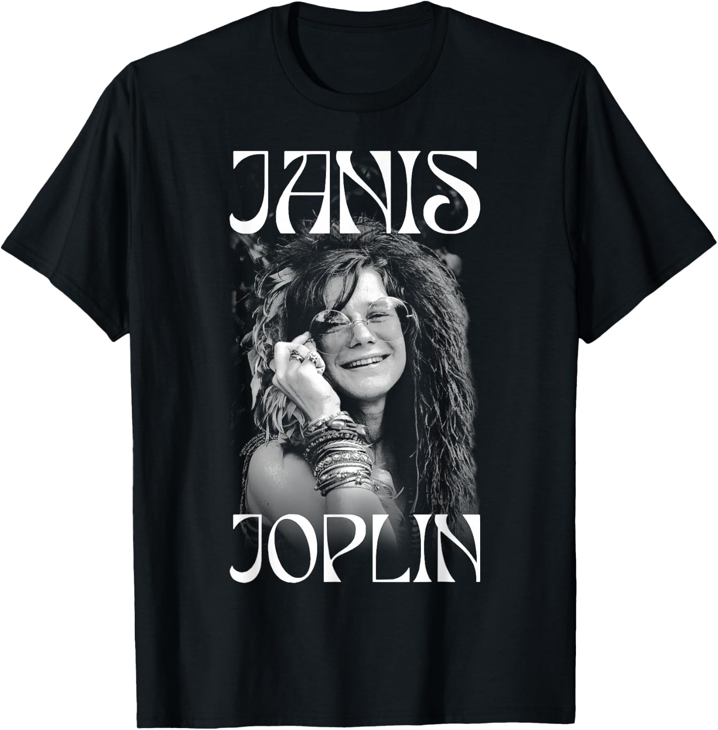 Janis Joplin Fashion Icon T-Shirt - T-Shirt | Black