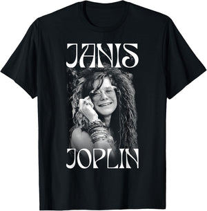 Janis Joplin Fashion Icon T-Shirt - T-Shirt | Black