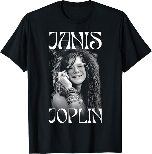 Janis Joplin Fashion Icon T-Shirt - T-Shirt | Black