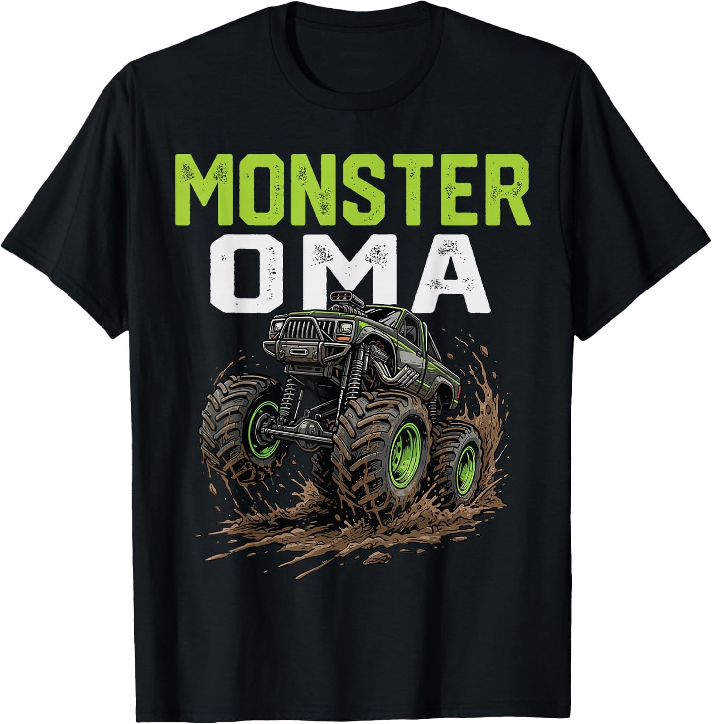 Monster OMA Monster Truck Mothers Day Family Matching T-Shirt - T-Shirt | Black