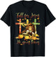 Fall For Jesus He Never Leaves Lion Autumn T-Shirt - T-Shirt | Black