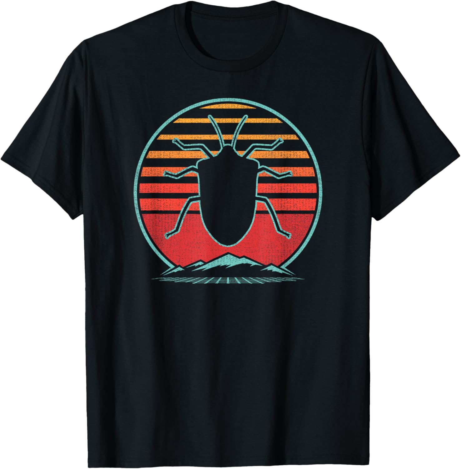Stink Bug Retro Vintage 80s Style Gift T-Shirt - T-Shirt | Black