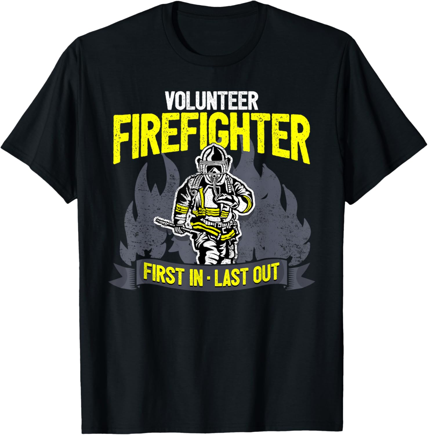 Fire Fighter I Fire Department I Fire Brigade I Fireman T-Shirt - T-Shirt | Black