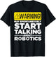 Funny Robotics Art Women Robotics Engineer Robots T-Shirt - T-Shirt | Black