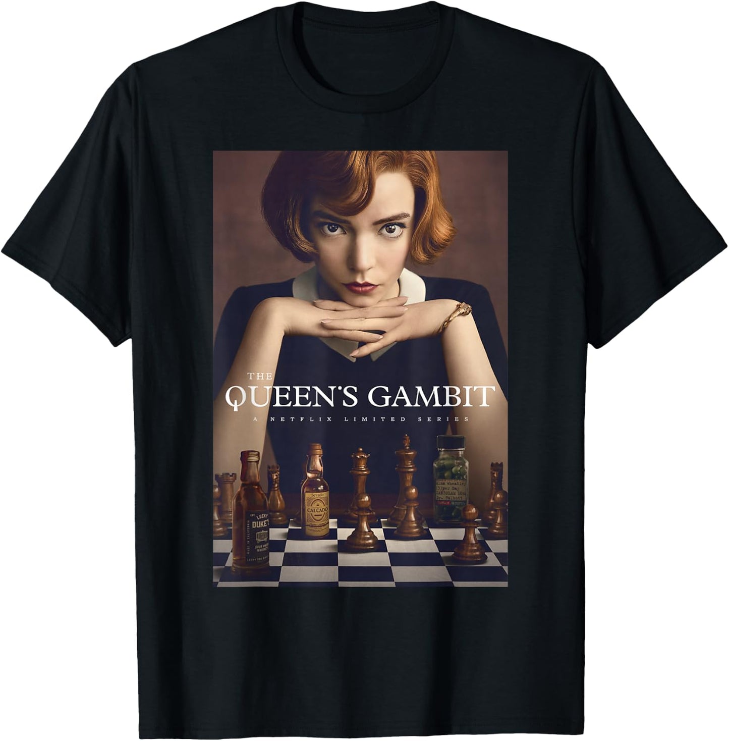 The Queen's Gambit Poster T-Shirt - T-Shirt | Black