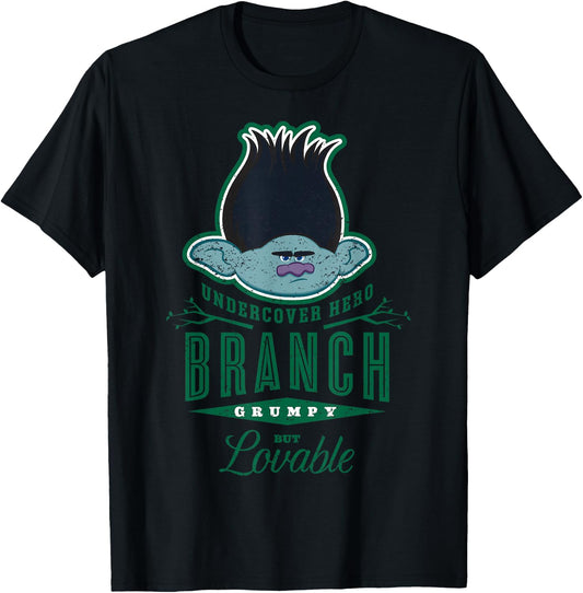 DreamWorks Trolls Branch Grumpy But Lovable T-Shirt - T-Shirt | Black
