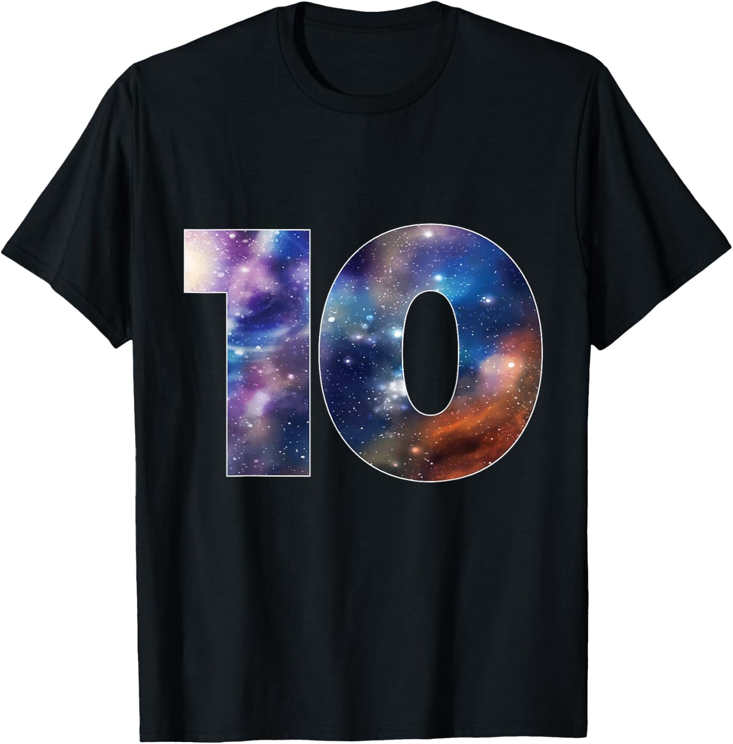 Galaxy 10 Year Old 10th Birthday Space Themed Astronaut Boy T-Shirt - T-Shirt | Black