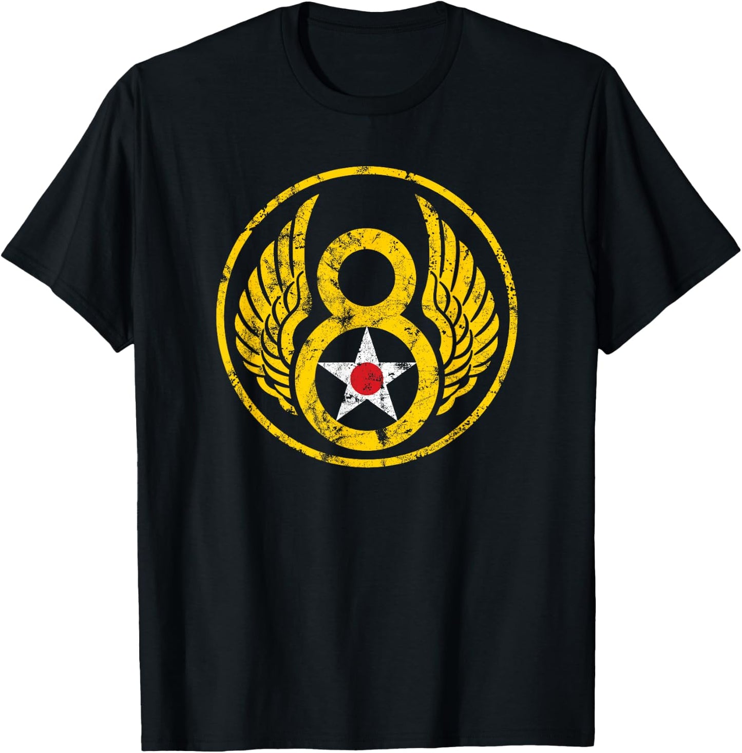 Mighty 8th - Eighth Air Force USAAF B-17 & B-24 Bomber Group T-Shirt - T-Shirt | Black