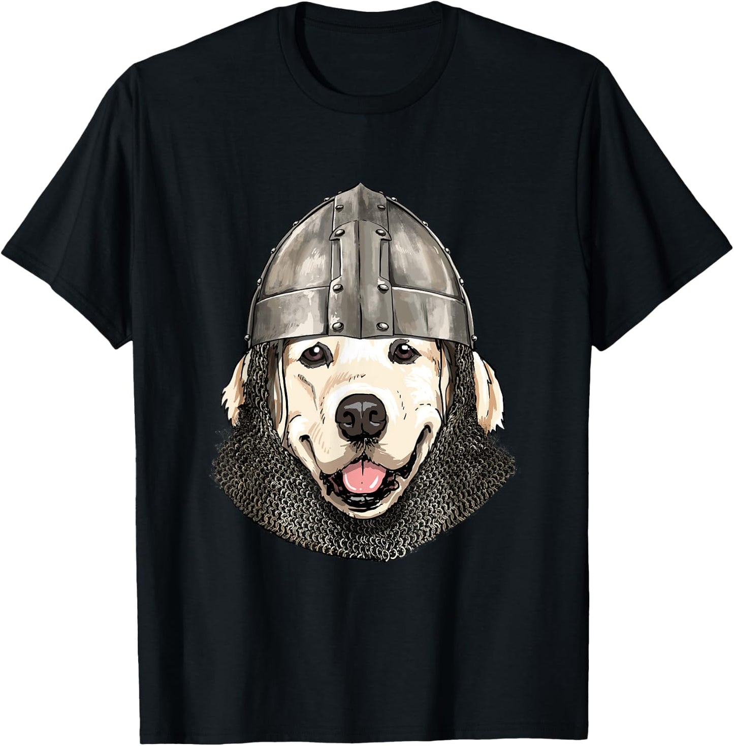 Medieval Golden Retriever Knight Warrior Dog Lover Women Girls Kids T-Shirt - T-Shirt | Black