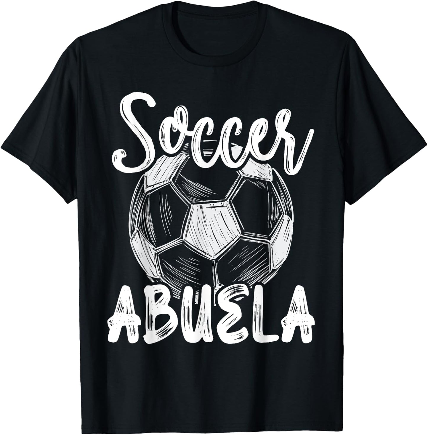 Soccer Abuela Women Family Matching Team Player Soccer Ball T-Shirt - T-Shirt | Black