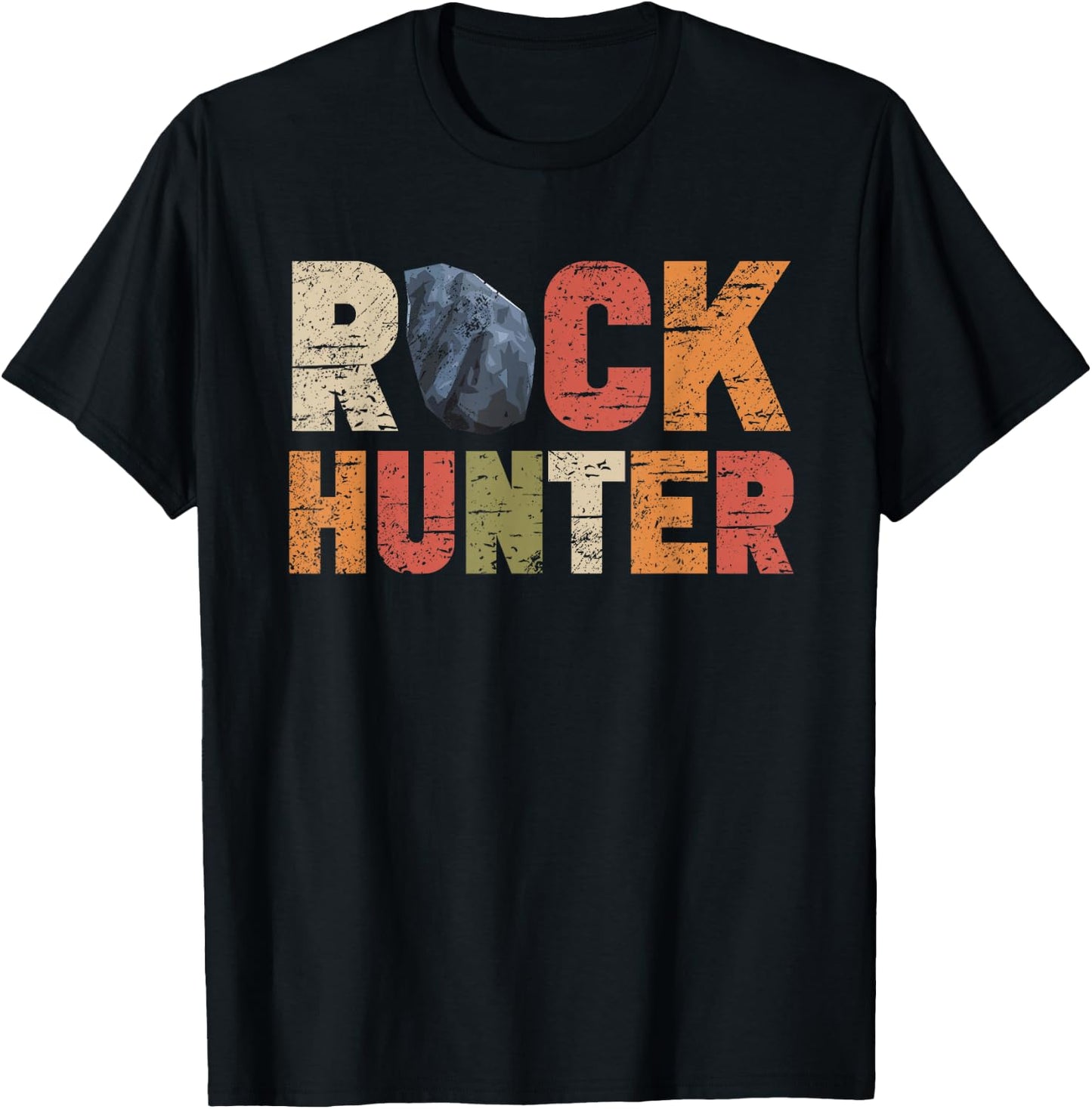 Rock Hunter Funny Rockhounding Petrology Geology Geode Lover T-Shirt - T-Shirt | Black