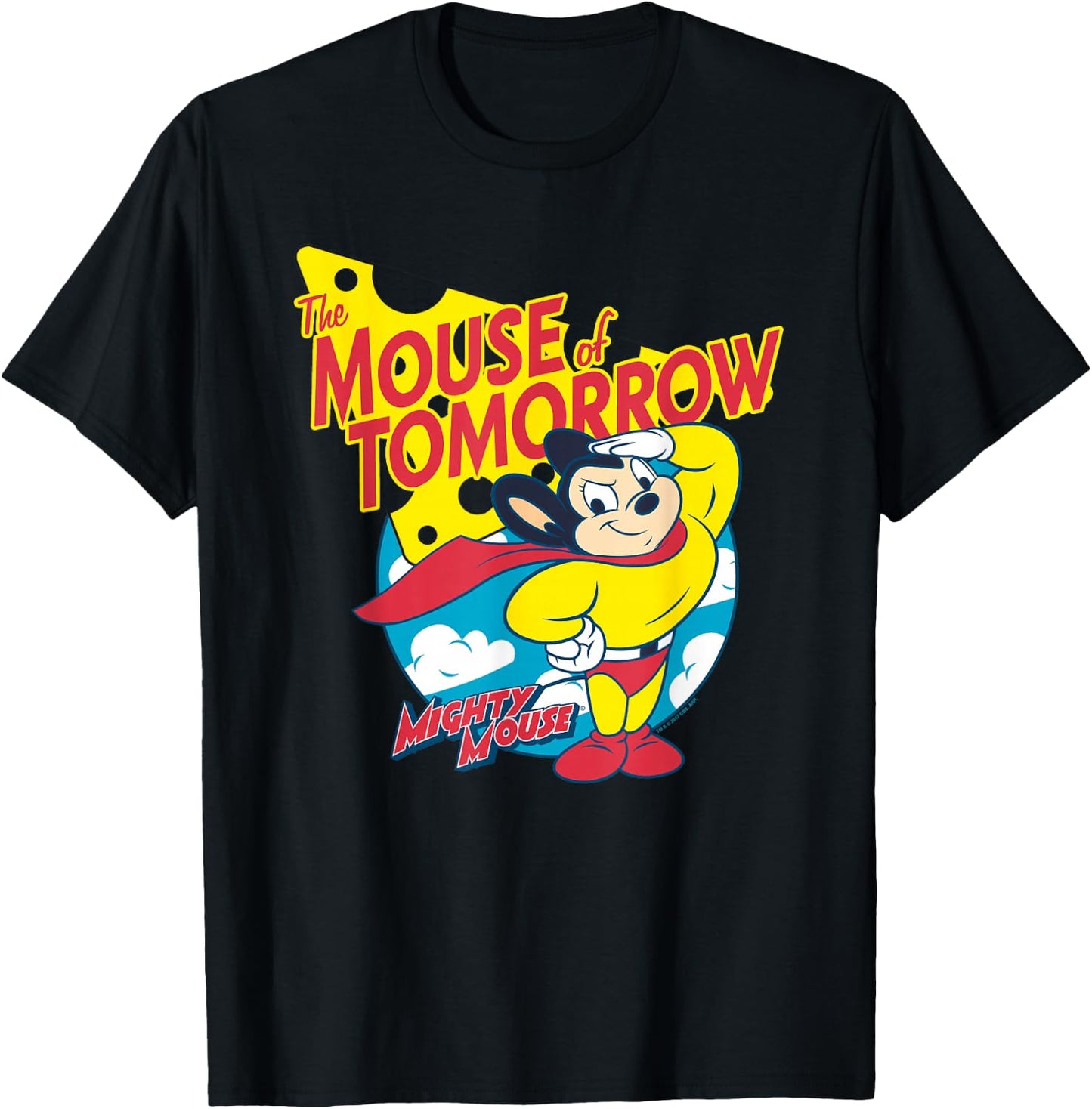Mighty Mouse Mouse Of Tomorrow T-Shirt - T-Shirt | Black