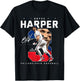 Bryce Harper Number Portrait Bam Bam Pennsylvania MLBPA T-Shirt - T-Shirt | Black