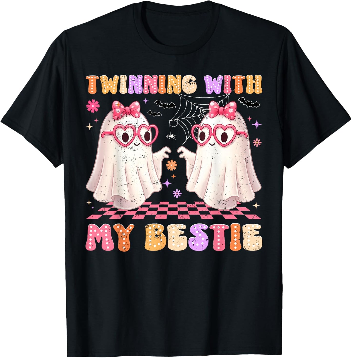 Twinning with My Bestie Cute Boo Halloween Costumes Women Gi T-Shirt - T-Shirt | Black