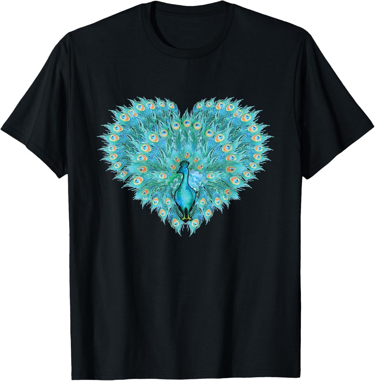Decorative Peacock - Zookeeper Ornithologist Animal Lover T-Shirt - T-Shirt | Black