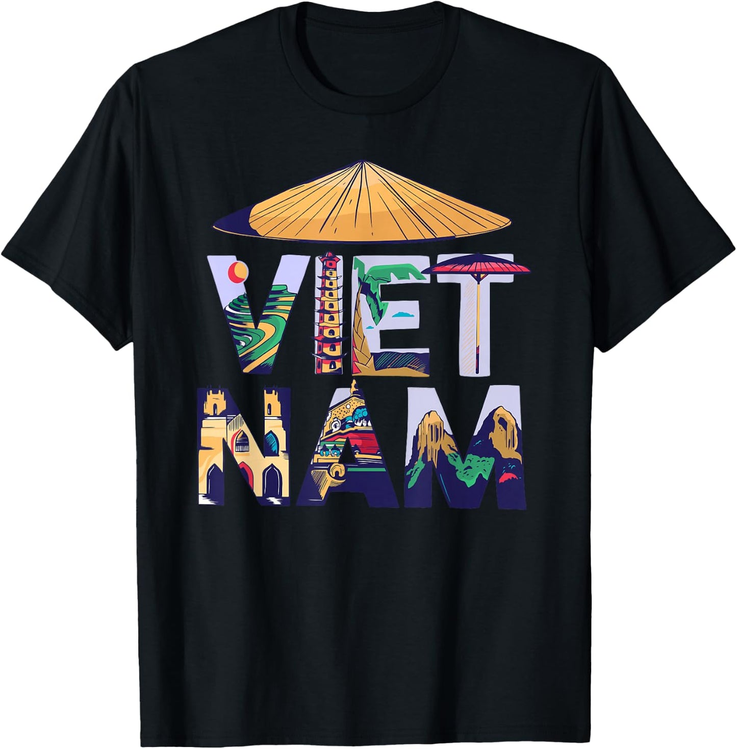 Vietnam Southeast Asia Souvenir Holidays in Paradise Gift T-Shirt - T-Shirt | Black