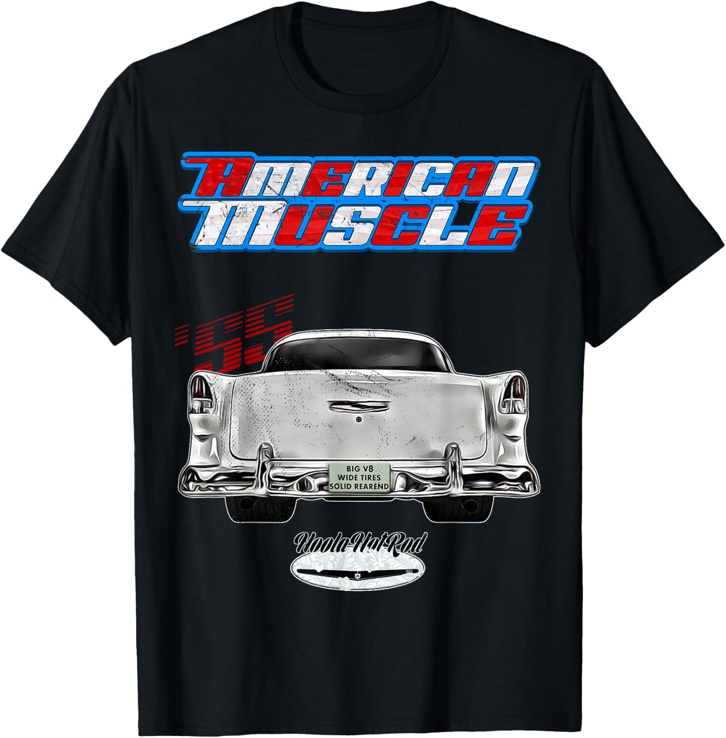 Rockabilly, 1955, Fifties, Bel Air, Belair, Tailfins, Pro Touring T-Shirt - T-Shirt | Black