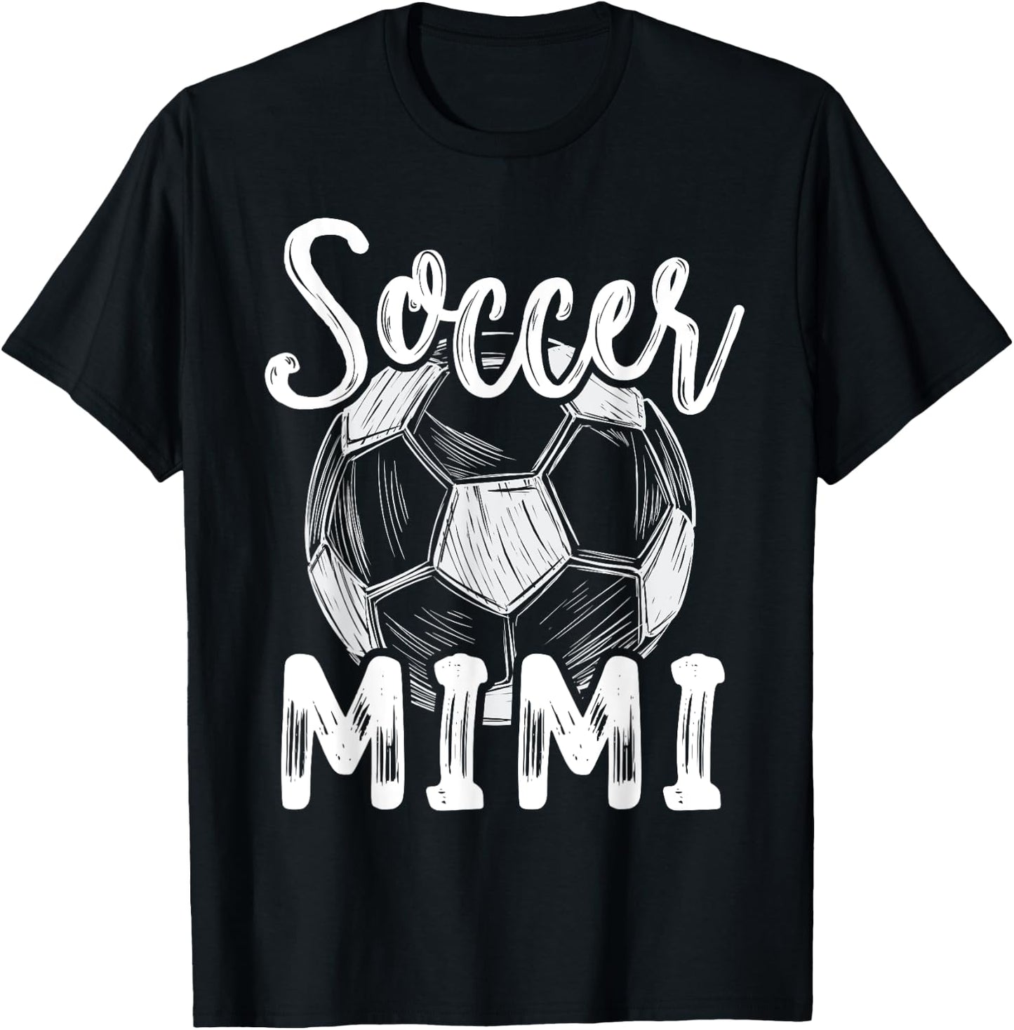 Soccer Mimi Women Family Matching Team Player Soccer Ball T-Shirt - T-Shirt | Black