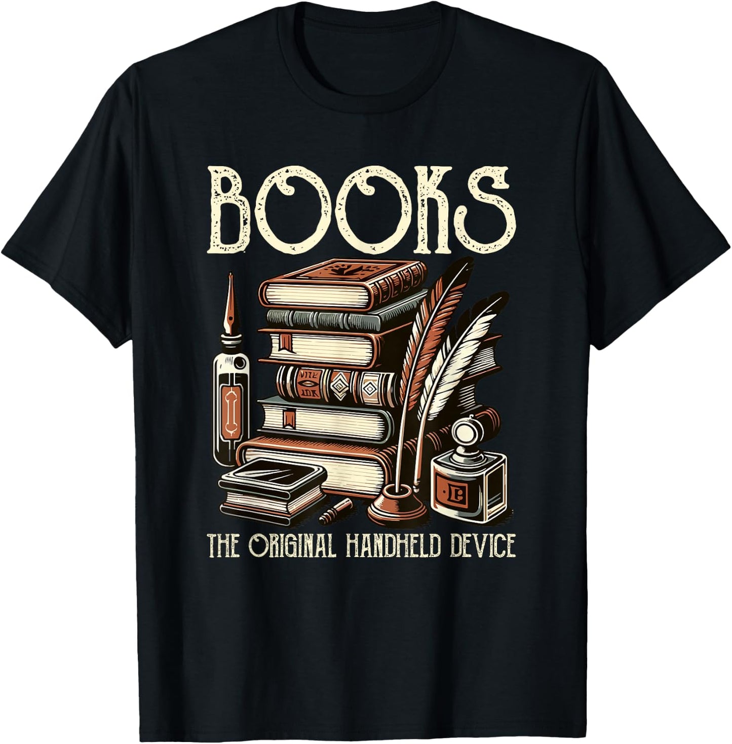 Books Original Handheld Device Book Librarian T-Shirt - T-Shirt | Black