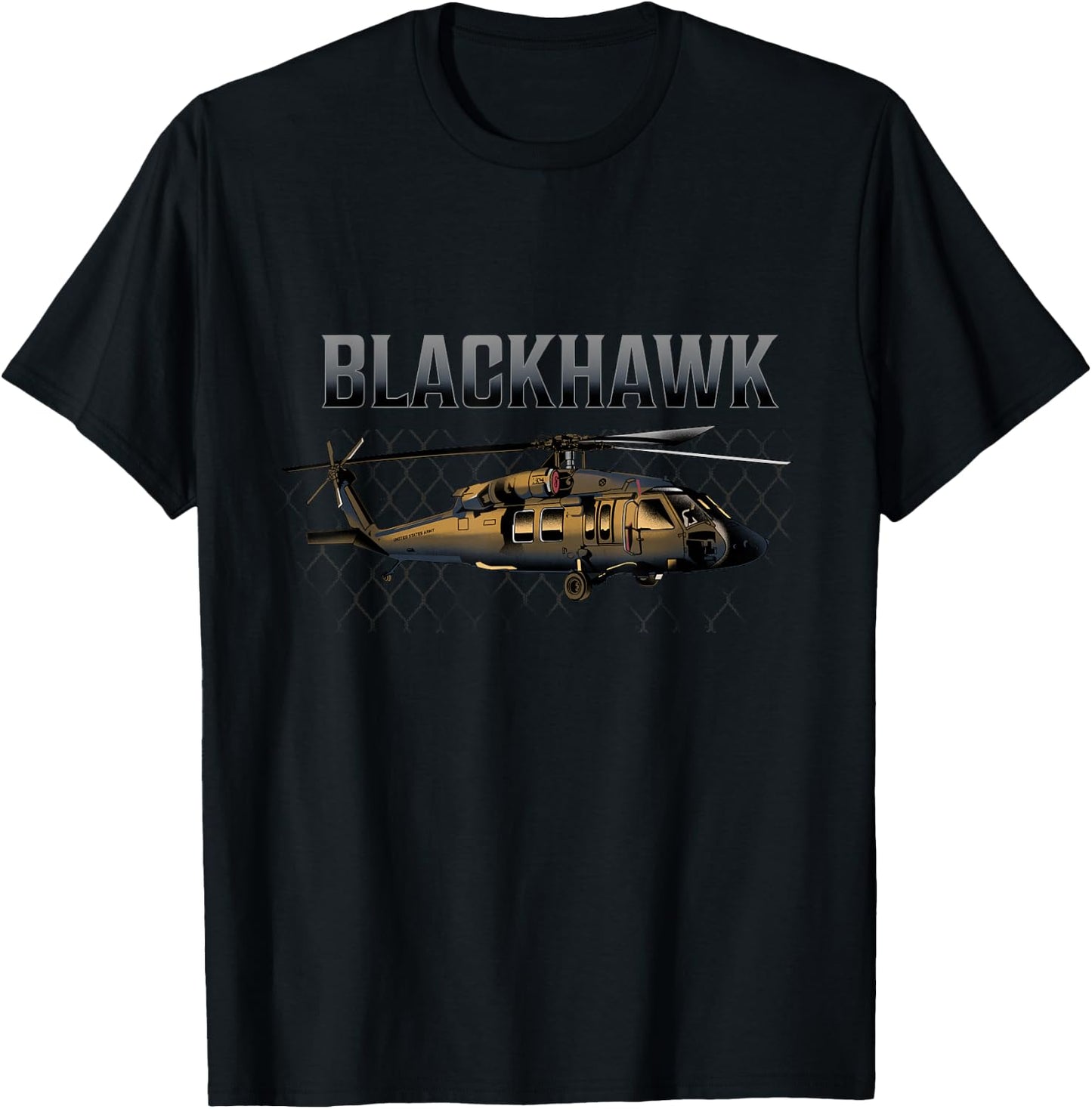 Blackhawk Military Helicopter T-Shirt - T-Shirt | Black