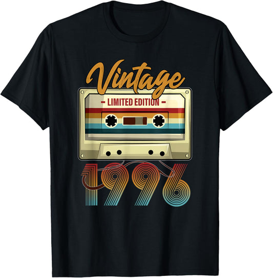Vintage 1996 29th birthday cassette tape women B-day T-Shirt - T-Shirt | Black
