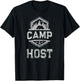 Vintage CAMP HOST Campground Staff Campsite Team Hosting T-Shirt - T-Shirt | Black