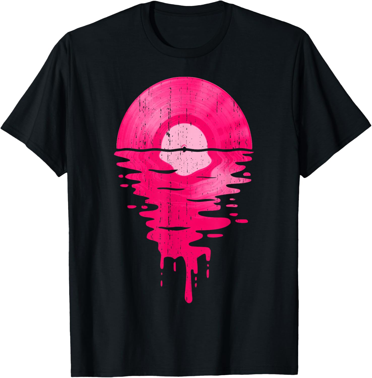 Vinyl Record Music LP Classic 80s Sunset T-Shirt - T-Shirt | Black