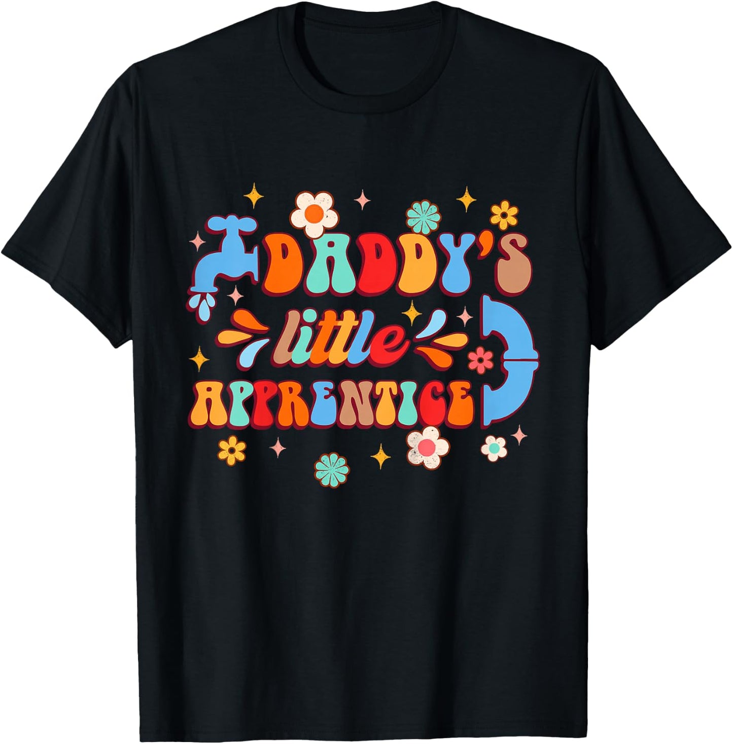 Future Plumber Baby Daddy & Me Daddy's Little Apprentice T-Shirt - T-Shirt | Black
