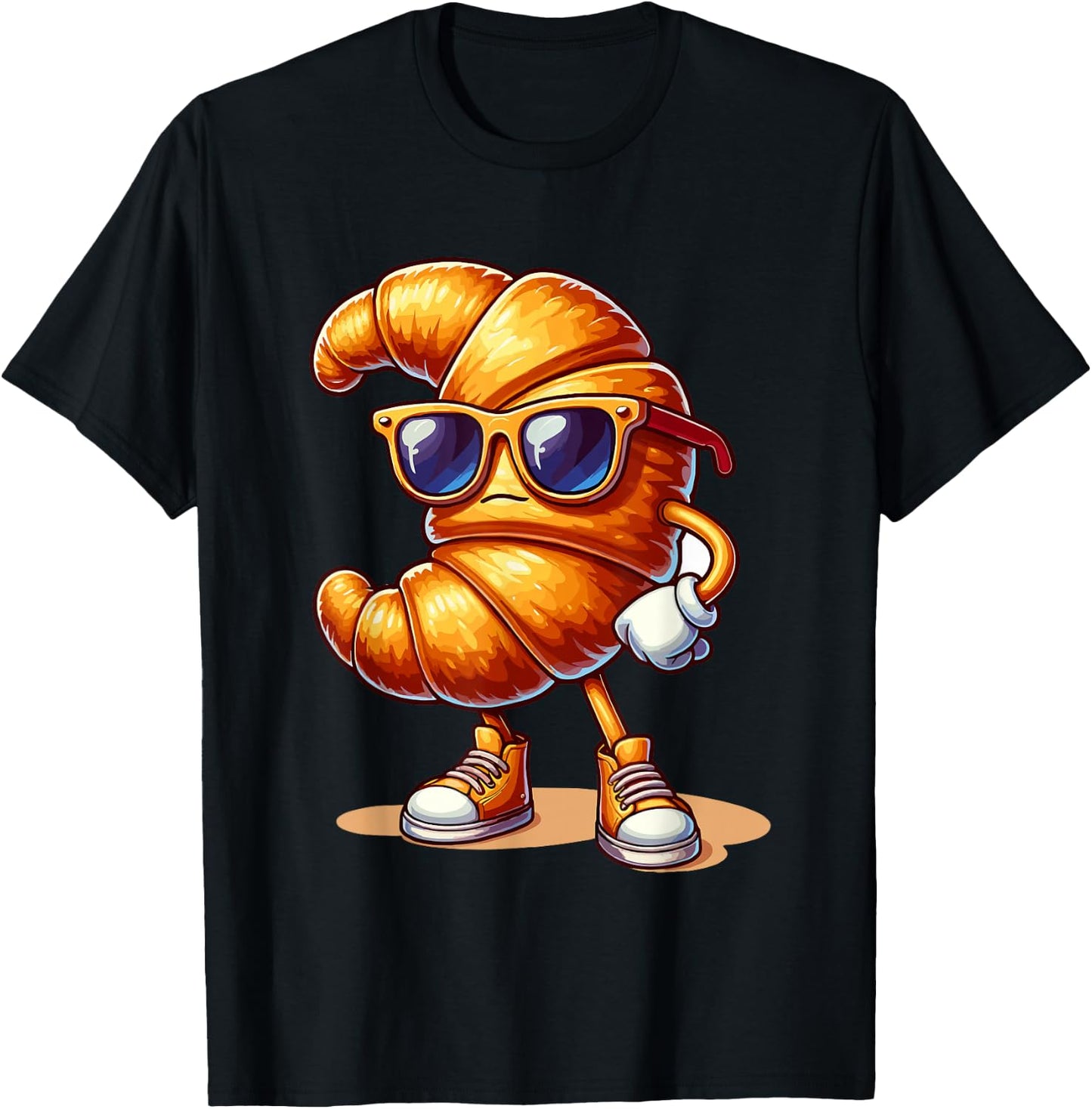 Butter Croissant French Food French Cuisine Baker Baking T-Shirt - T-Shirt | Black