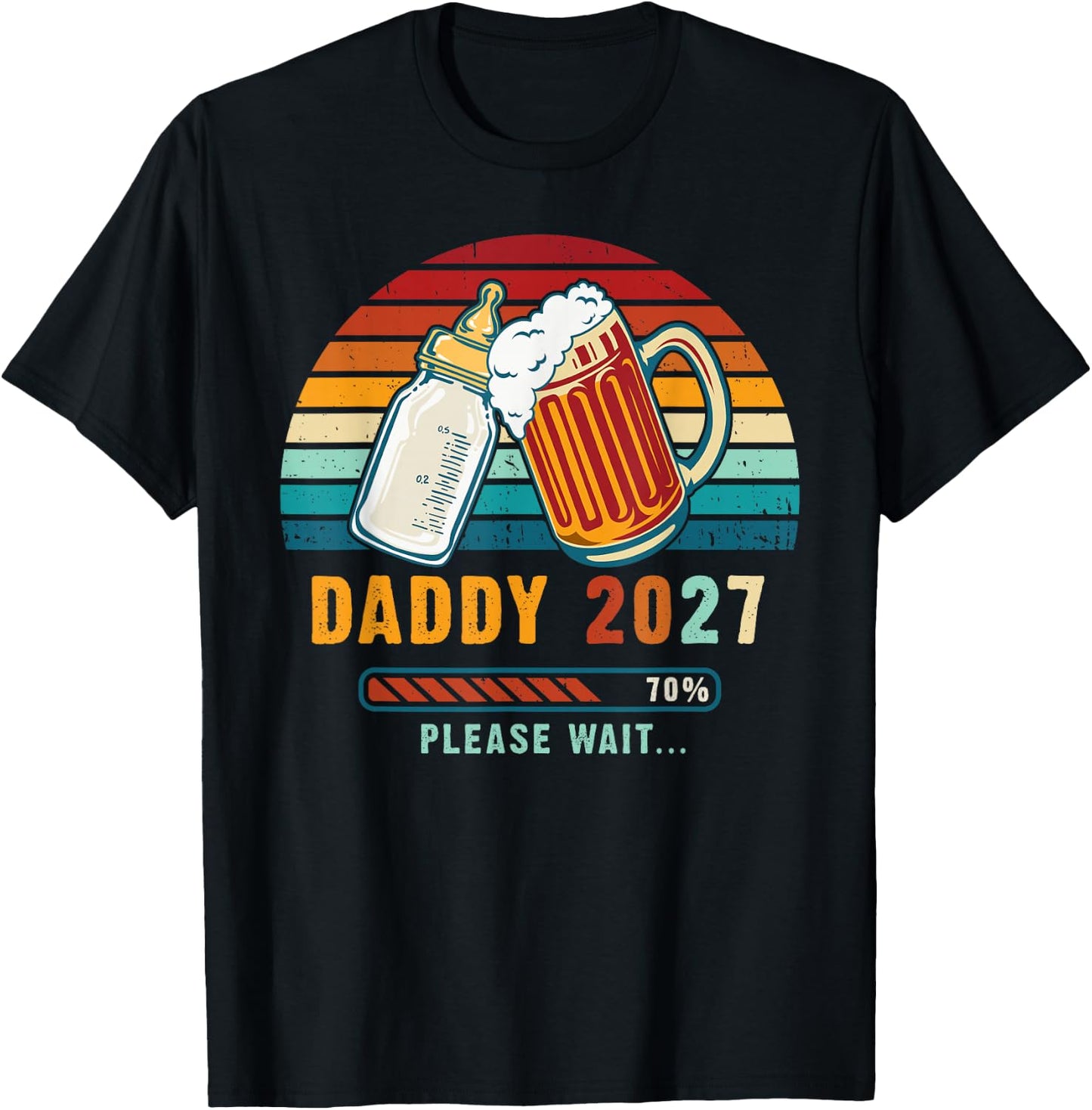 Soon to Be Daddy 2027 Going to Be A Dad T-Shirt - T-Shirt | Black
