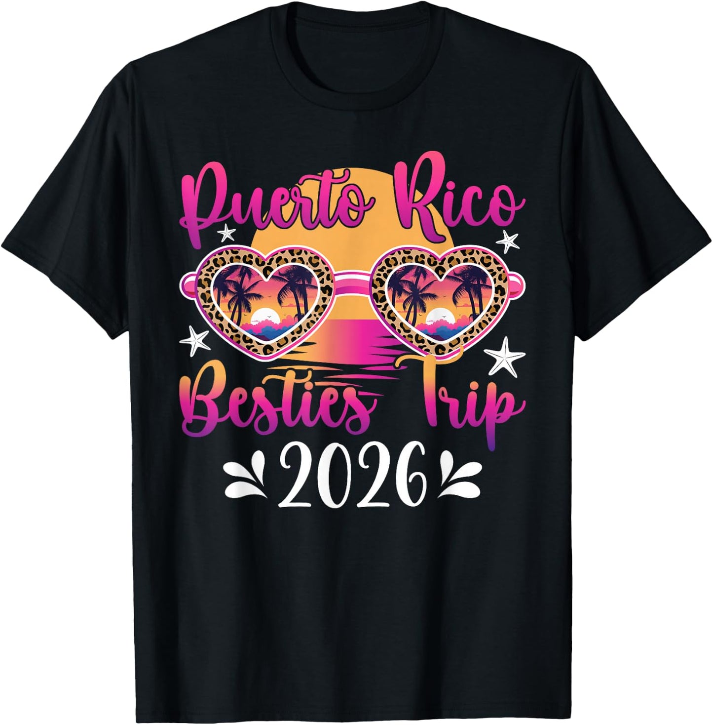 Puerto Rico Besties Trip 2026 Puerto Rico Best Friend Travel T-Shirt - T-Shirt | Black