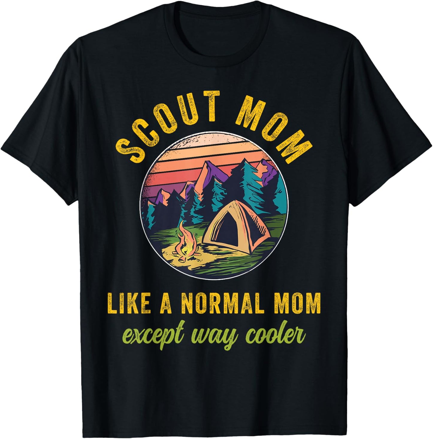 Scout Mom Scouting Troop Leader Boys Girls Camping Lovers T-Shirt - T-Shirt | Black