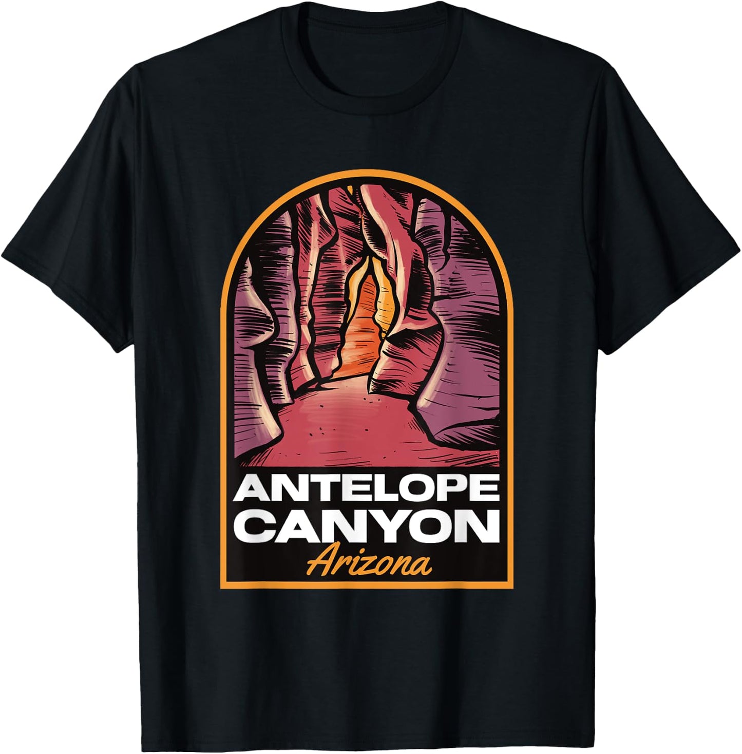 Antelope Canyon Arizona Vintage T-Shirt - T-Shirt | Black