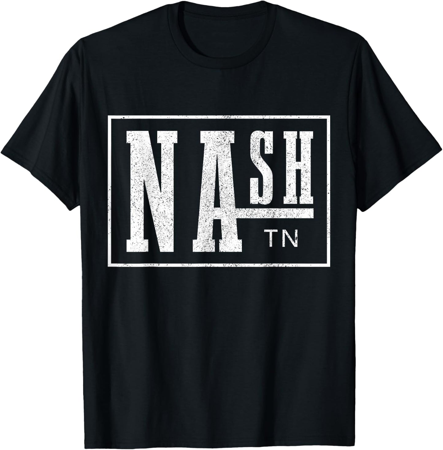 Nashville Tennessee Country Music City Vintage Nash TN T-Shirt - T-Shirt | Black