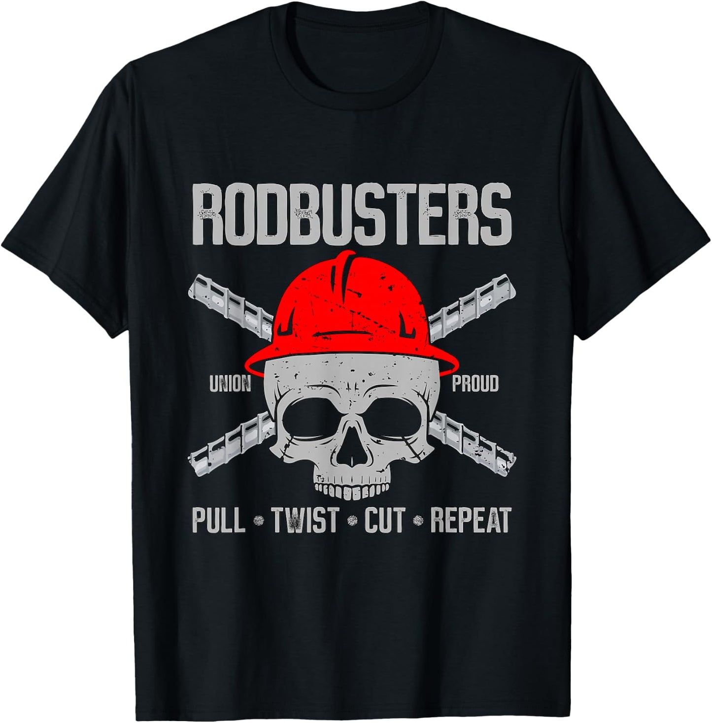 Rodbusters Pull Twist Cut Repeat Blacksmith Anvil Ironworker T-Shirt - T-Shirt | Black