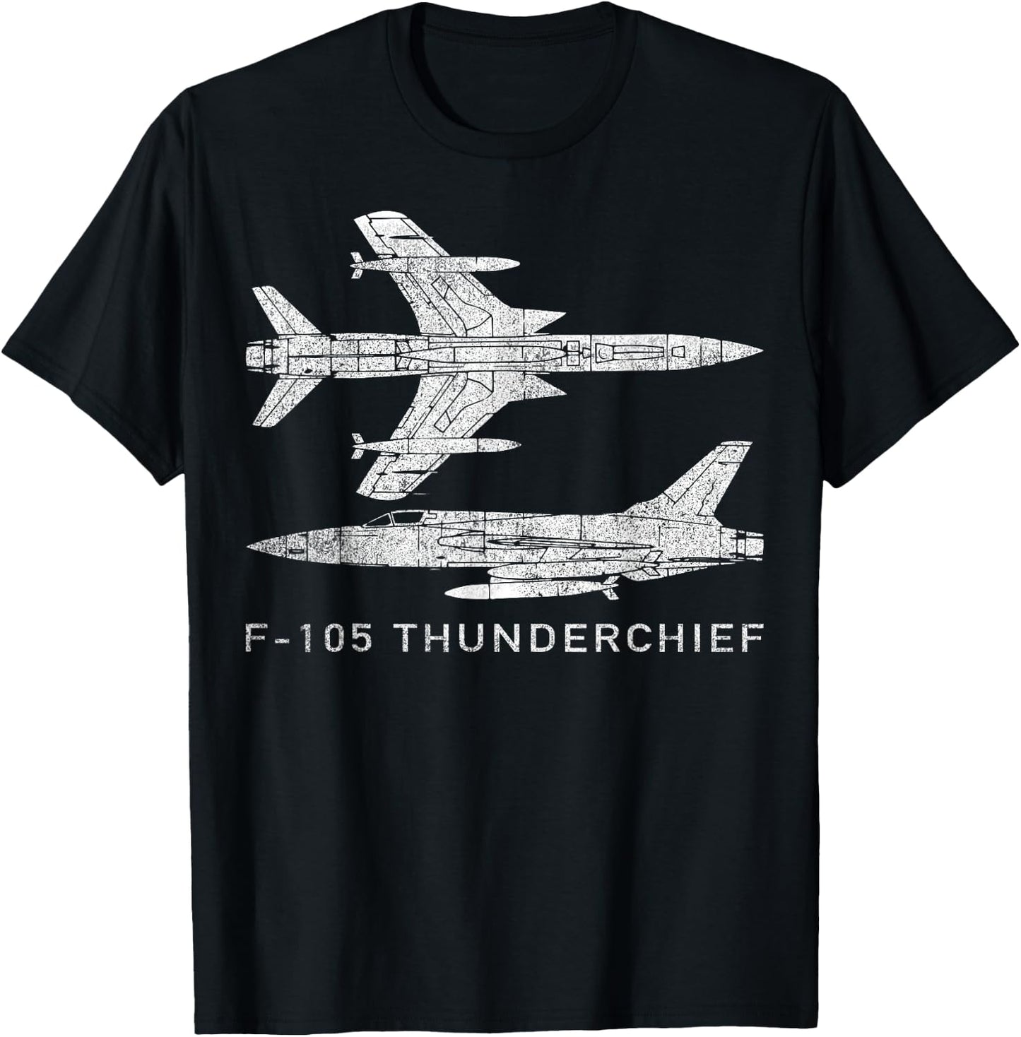 F-105 Thunderchief fighter-bomber aircraft T-Shirt - T-Shirt | Black