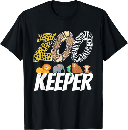 Zookeeper Costume African Savanna Zoo Keeper Animals Lover T-Shirt - T-Shirt | Black