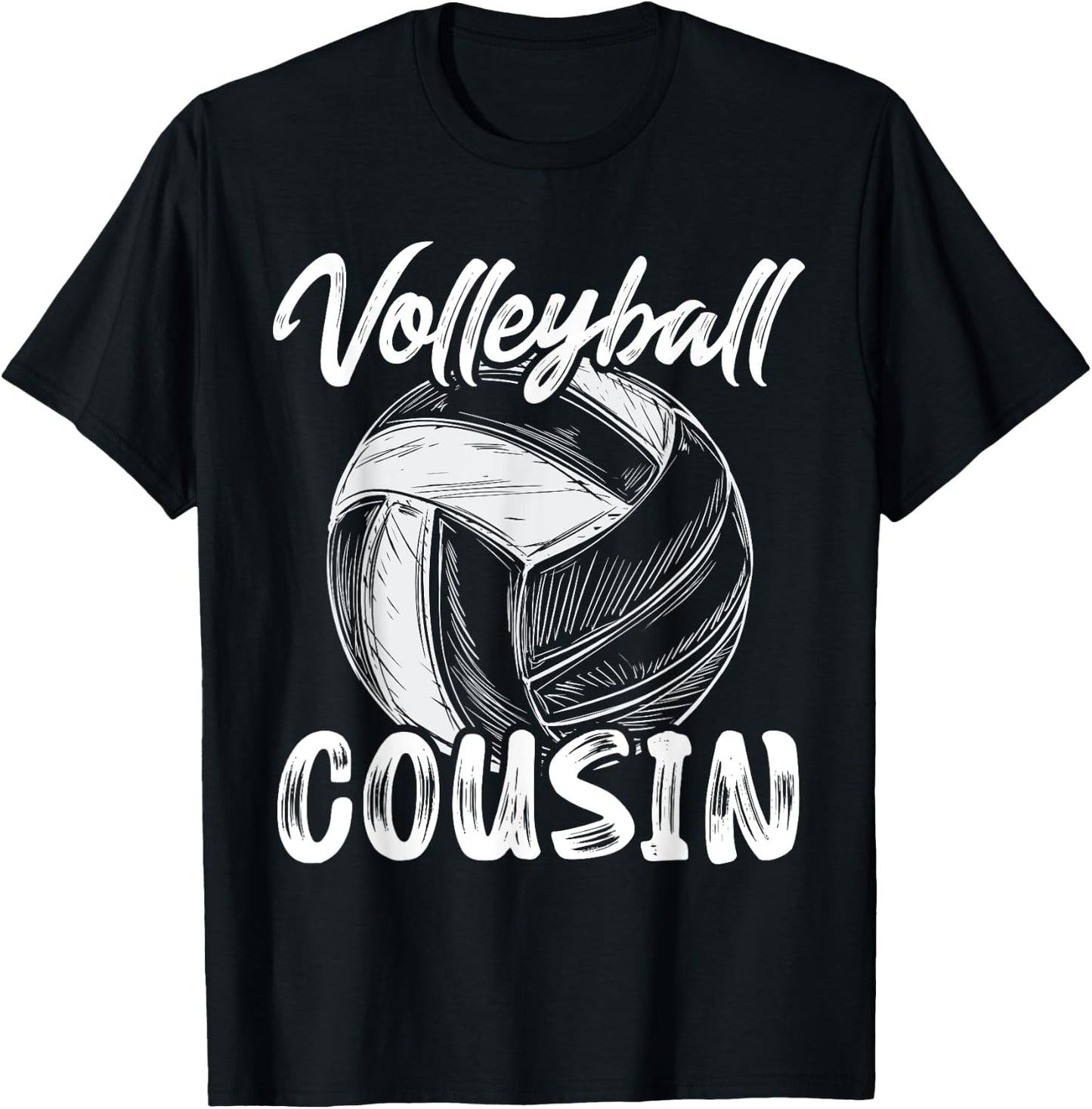Volleyball Cousin Family Matching Volleyball Players T-Shirt - T-Shirt | Black