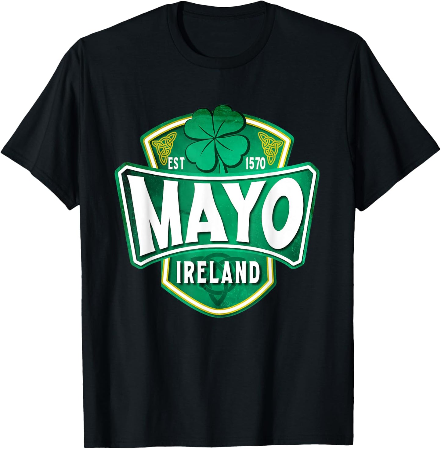 County Mayo Ireland Irish Gaelic Football Hurling Badge T-Shirt - T-Shirt | Black