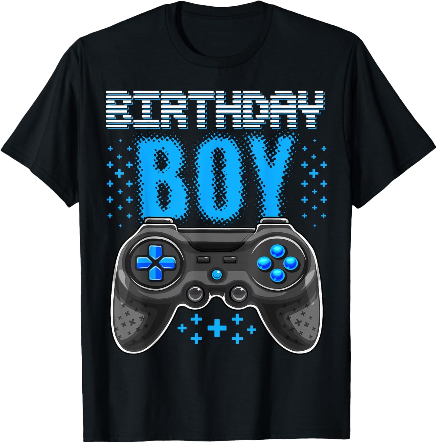 Birthday Boy Video Game Controller Birthday Gamer Gift Boys T-Shirt - T-Shirt | Black