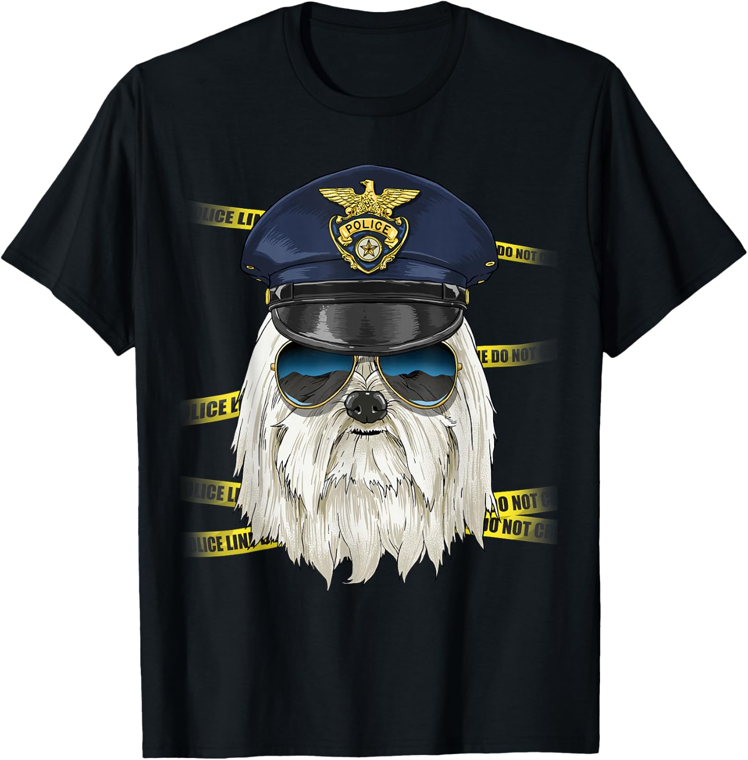 Maltese Police Maltese K-9 Dog Lover T-Shirt - T-Shirt | Black