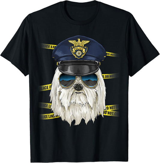 Maltese Police Maltese K-9 Dog Lover T-Shirt - T-Shirt | Black