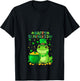 Women's Happy St. Patrick's Day Frog Shamrocks Coins Lover Kids V-Neck T-Shirt - T-Shirt | Black